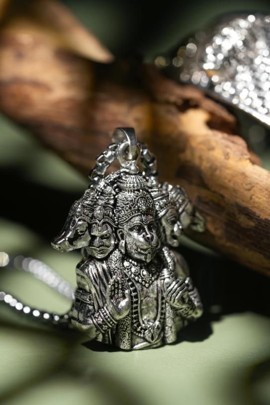 Set of Hanuman Ji Panch Mukhi (Kada & Pendant )