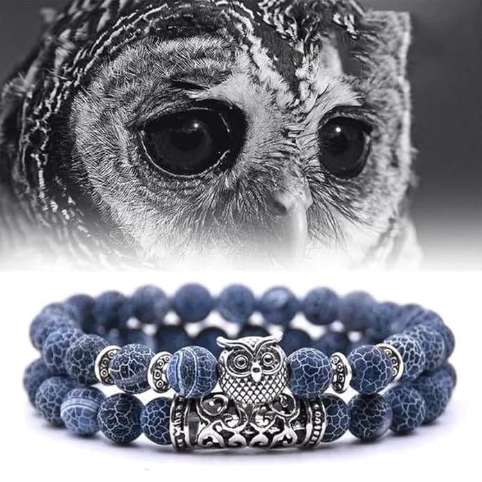Natural Stone - Owl Bracelet