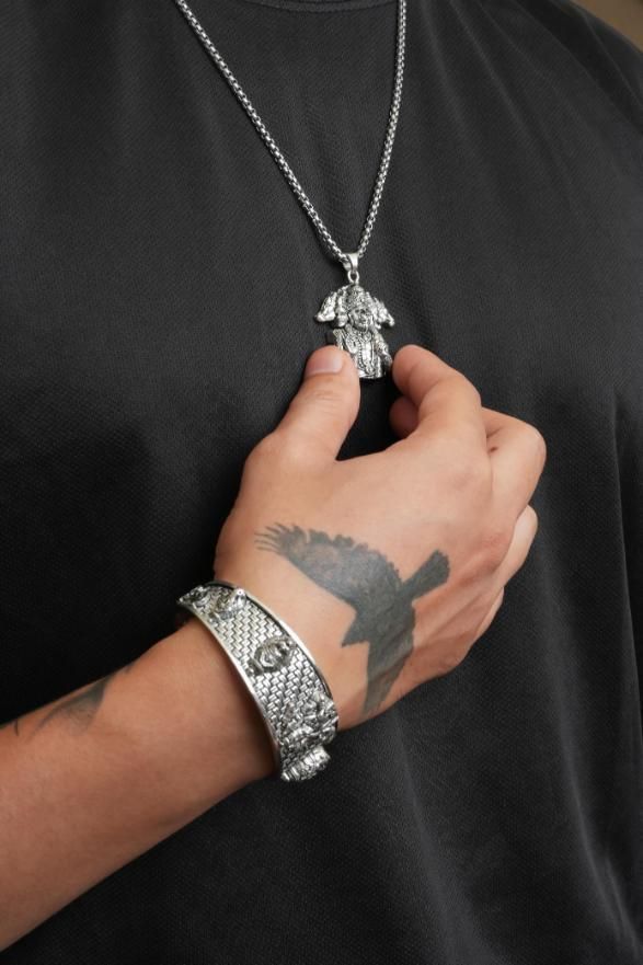 Set of Hanuman Ji Panch Mukhi (Kada & Pendant )