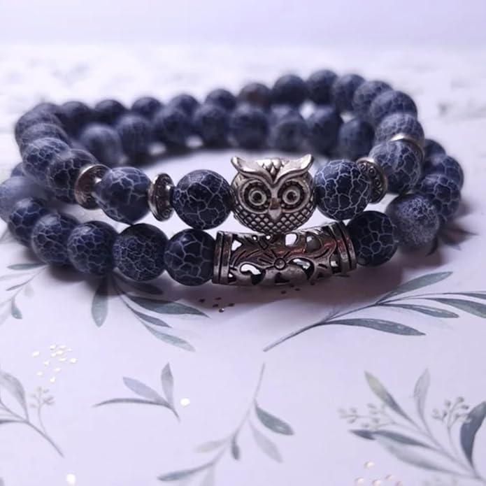Natural Stone - Owl Bracelet